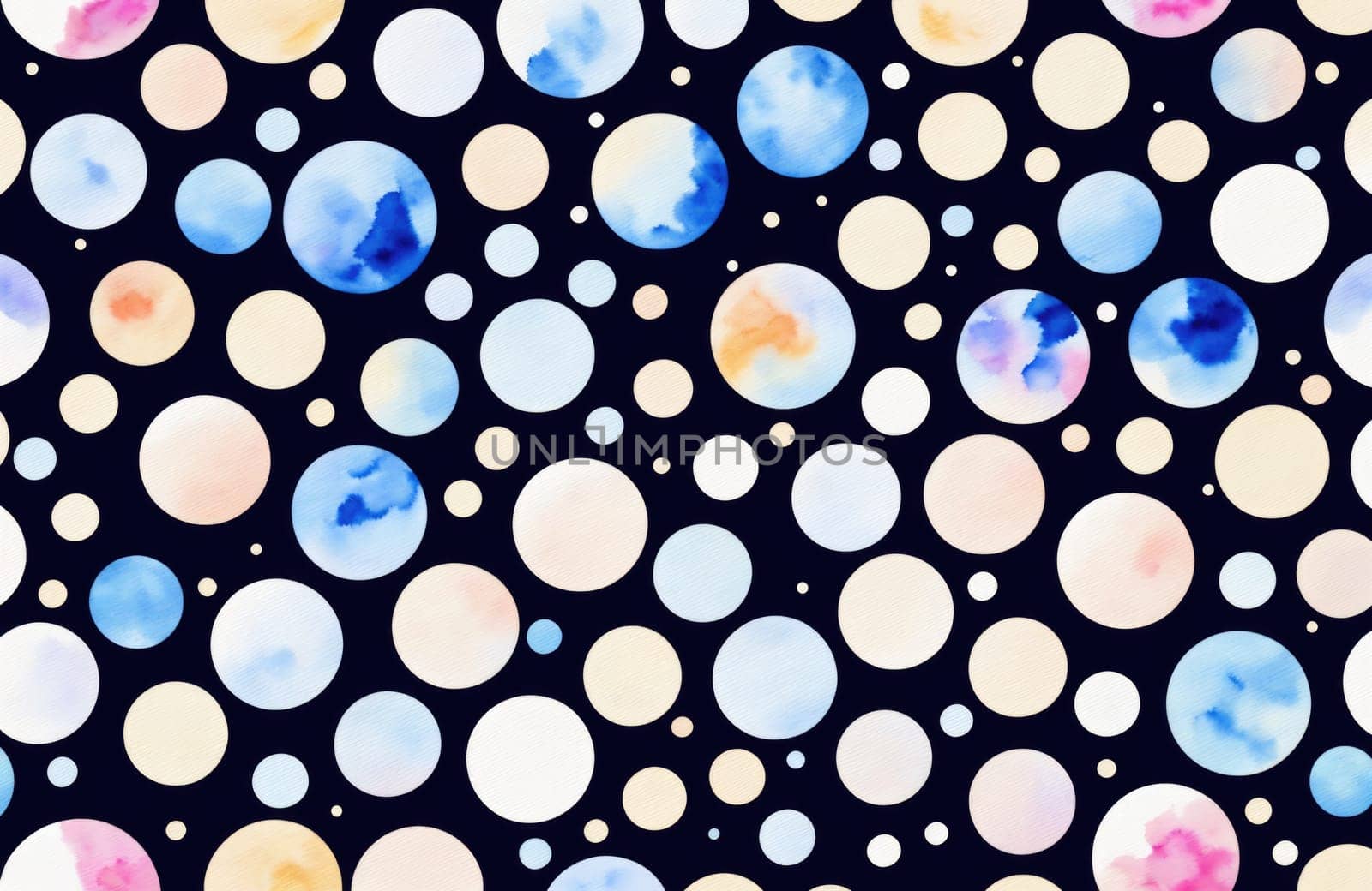 watercolour style, seamless, circle, design, prints, texture