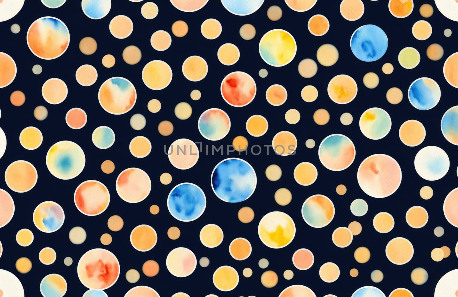 watercolour style, seamless, circle, design, prints, texture