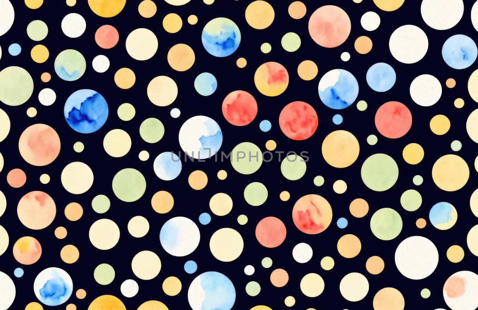 watercolour style, seamless, circle, design, prints, texture