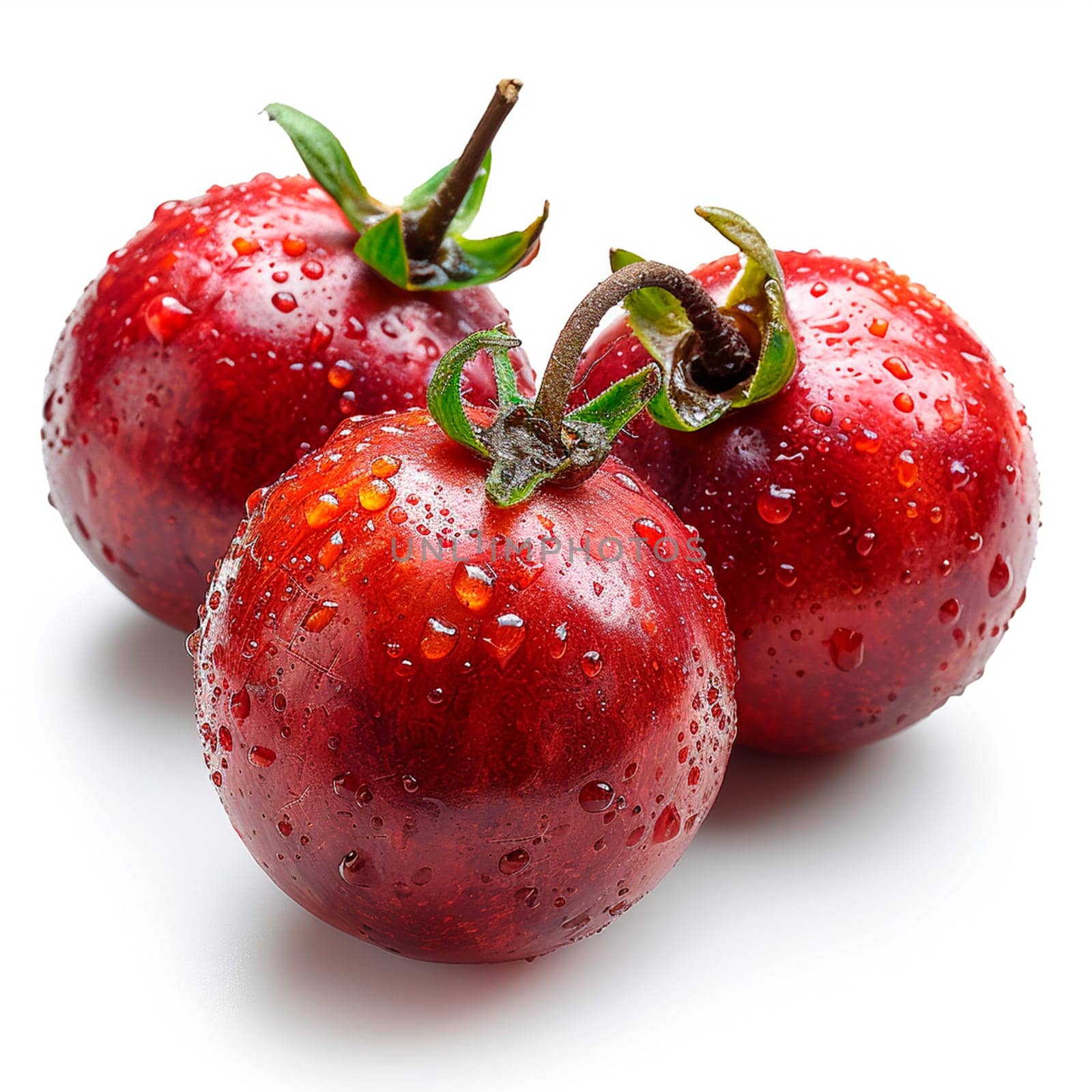 Tamarillo, exotic fruit on white isolated background AI generated image