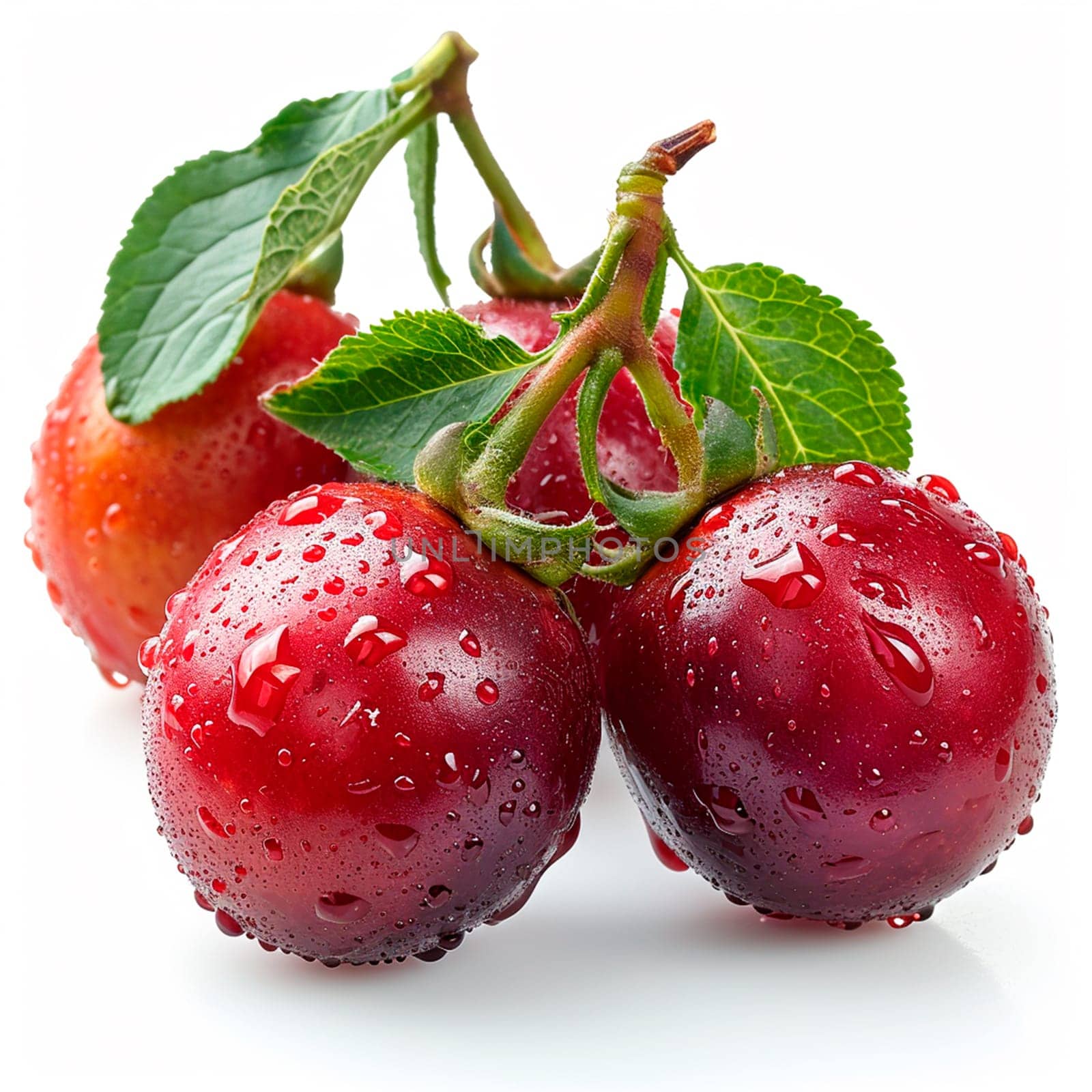 Tamarillo, exotic fruit on white isolated background AI generated image