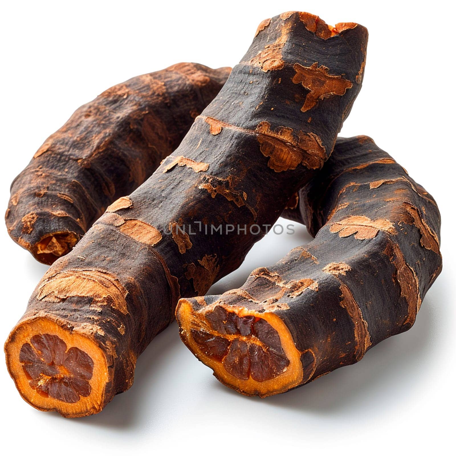 Tamarind on white isolated background AI generated image