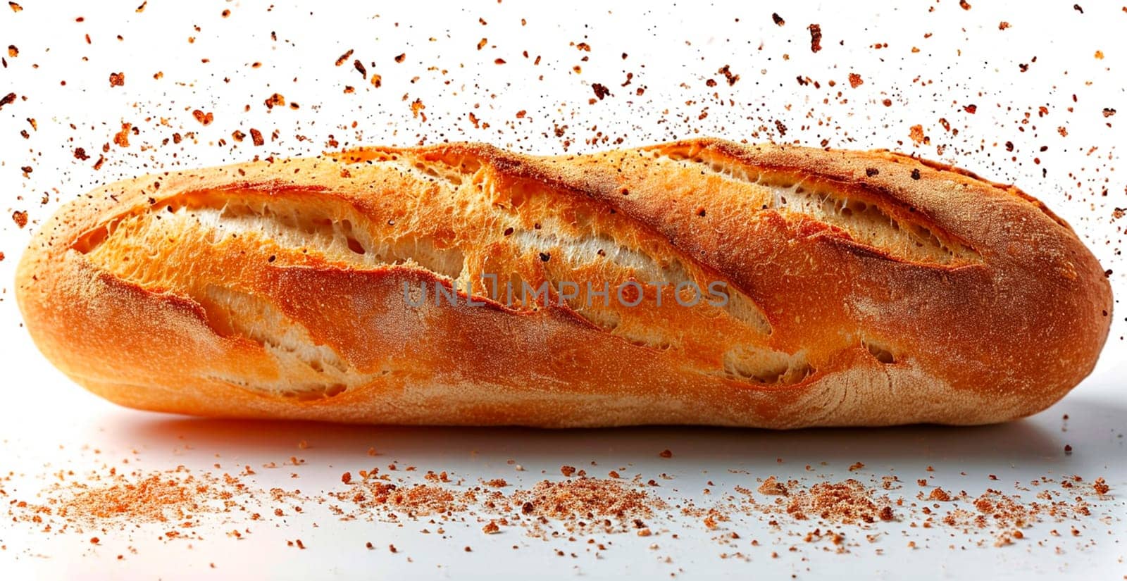 French baguette, bread and flour product AI generated image