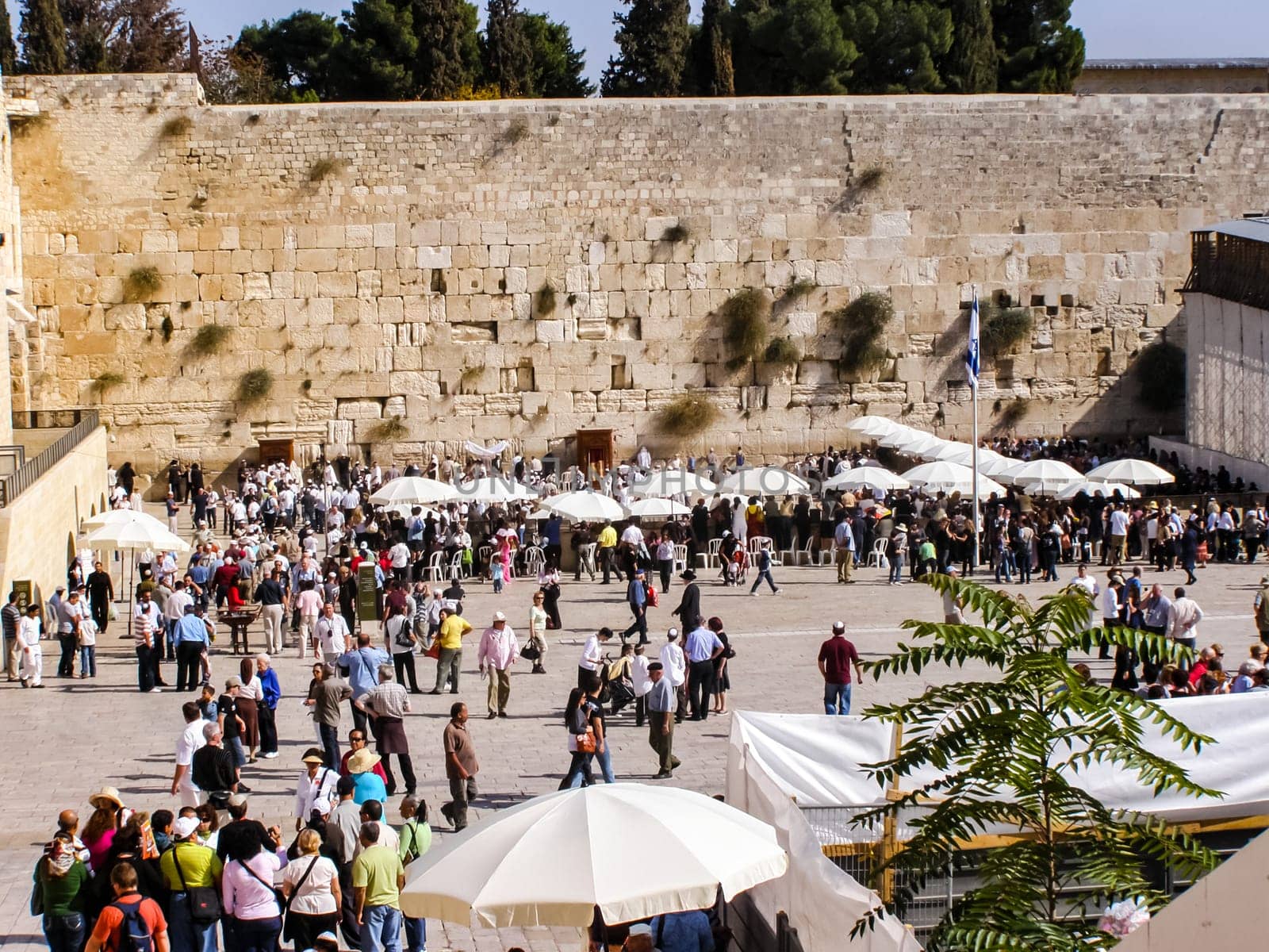 Jerusalem, Israel - May 23, 2013: The city of Jerusalem, sights of the city and Israel, religious symbols and buildings in the streets of the city.