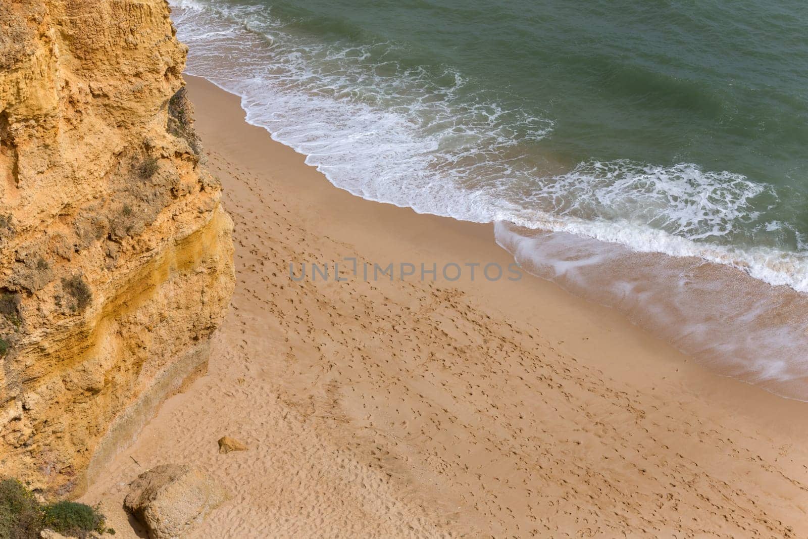 The famous beach of Praia da Marinha in Lagoa. This beach is a part of famous tourist region of Algarve.