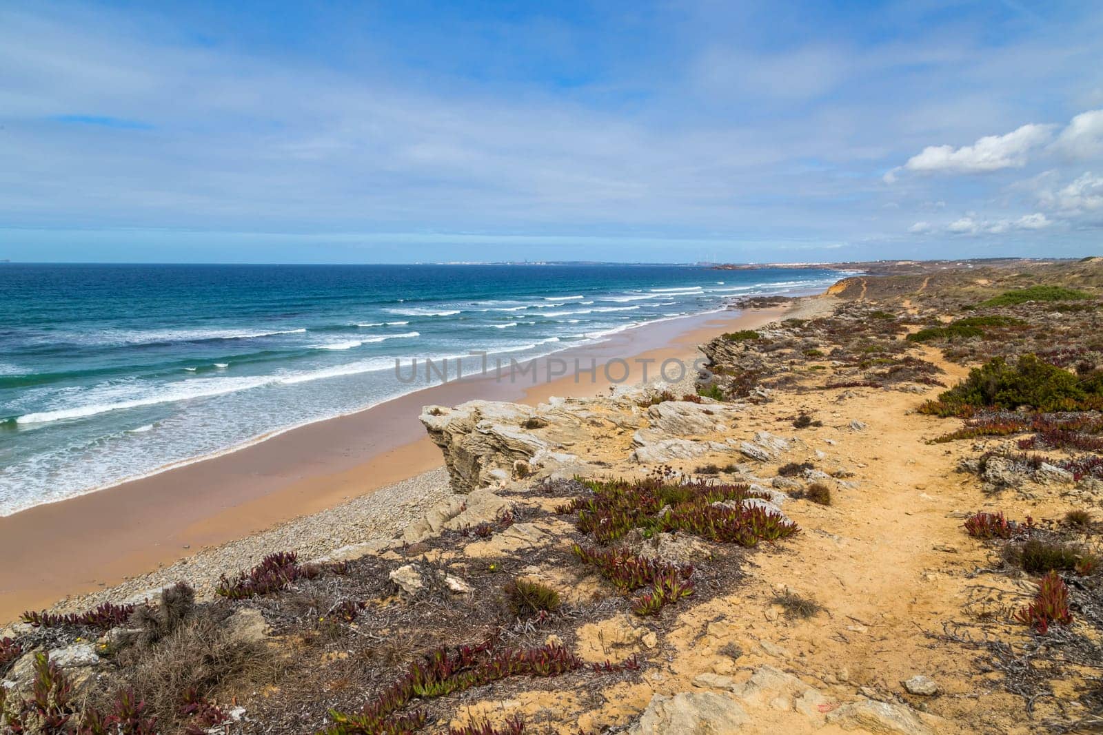 Landscape of Sao Torpes coast in Alentejo, Portugal