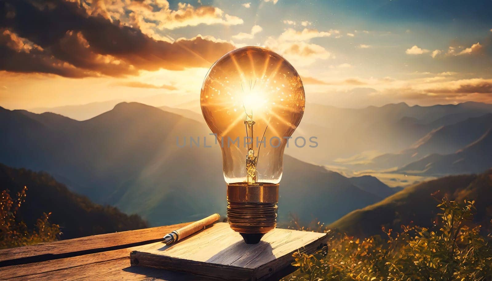 Bright idea and creative thinking