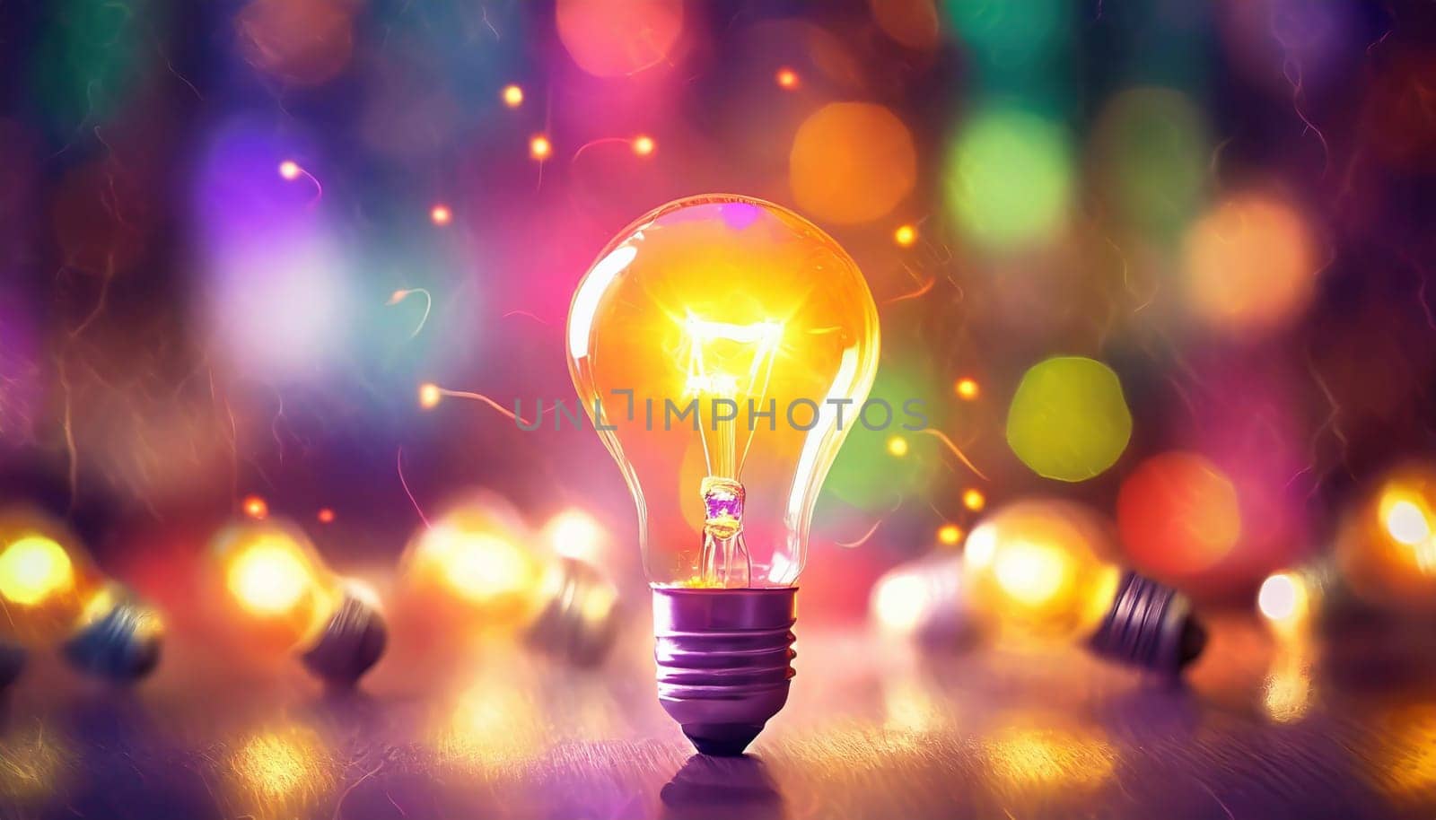 Bright idea and creative thinking