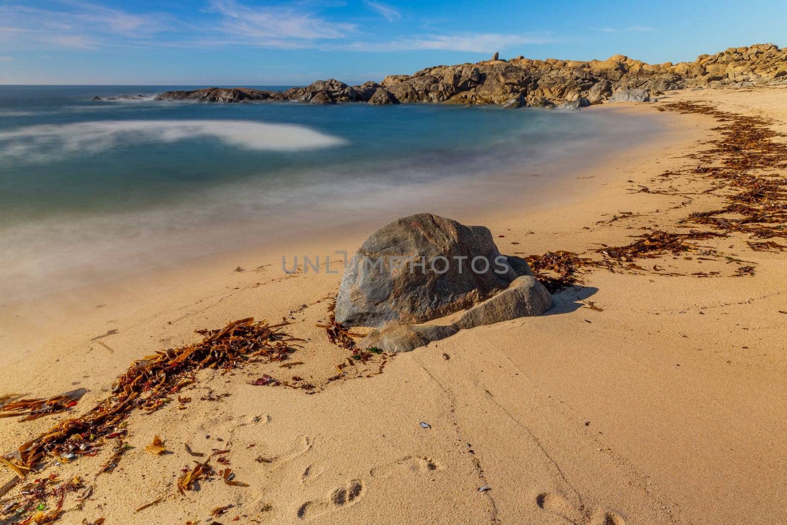 long exposure at the ocean in Povoa de Vazim, north of Portugal