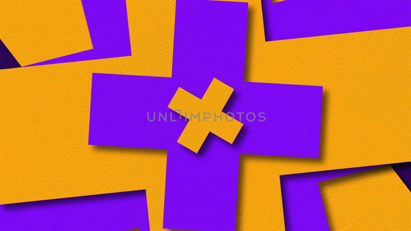 Abstract cross shapes. Computer generated 3d render