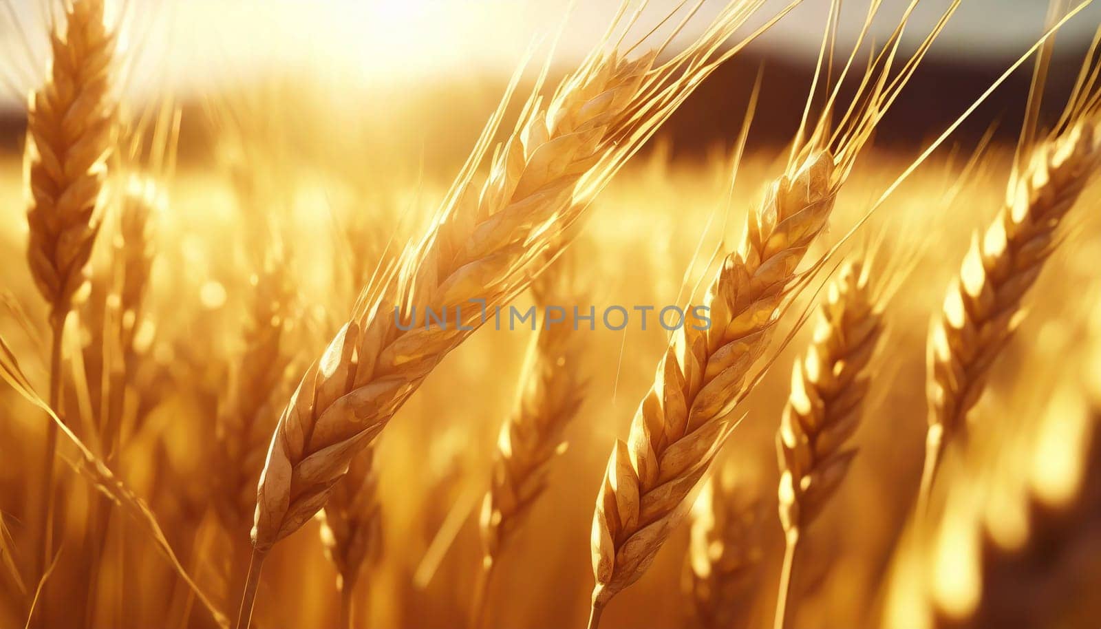 Golden cornfield in sunny day