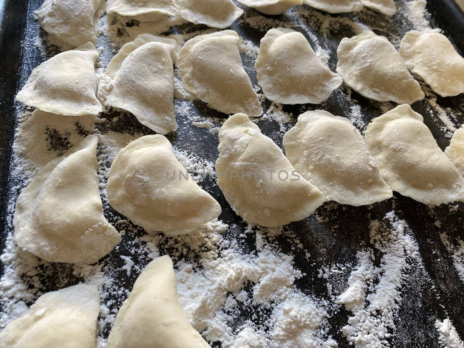 Dumplings made from dough with the potato filling