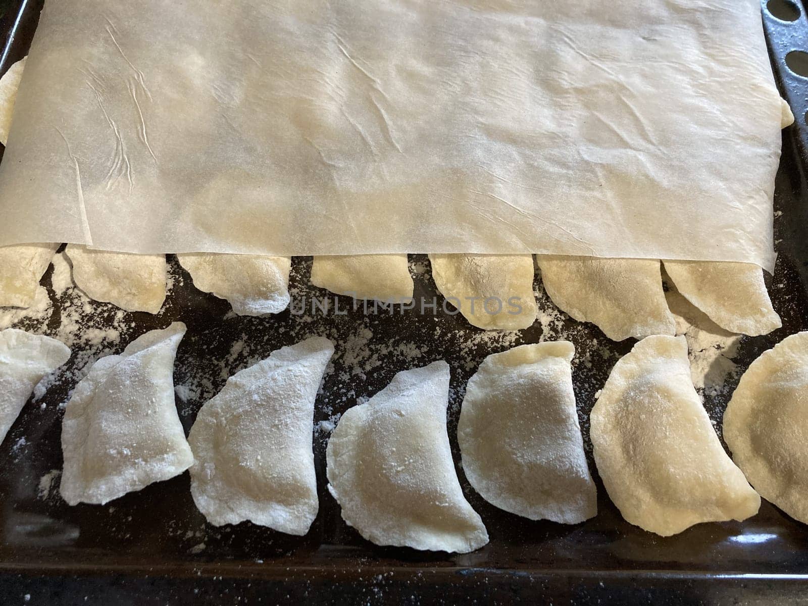 Dumplings made from dough with the potato filling
