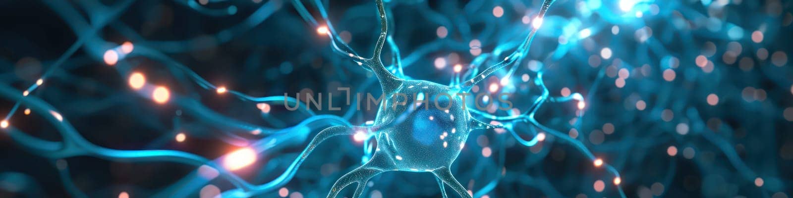 Neural network artificial intelligence tech abstract background. Generative AI design