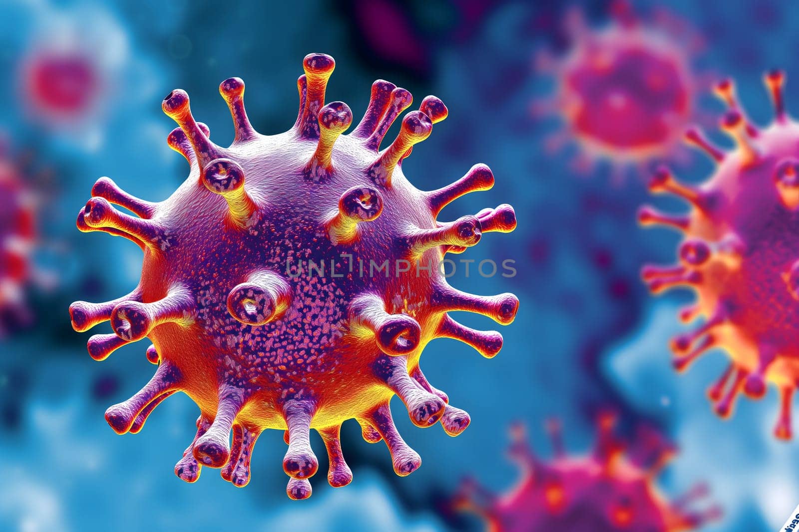Disease X concept composition. Neural network generated image. Not based on any actual scene or pattern.