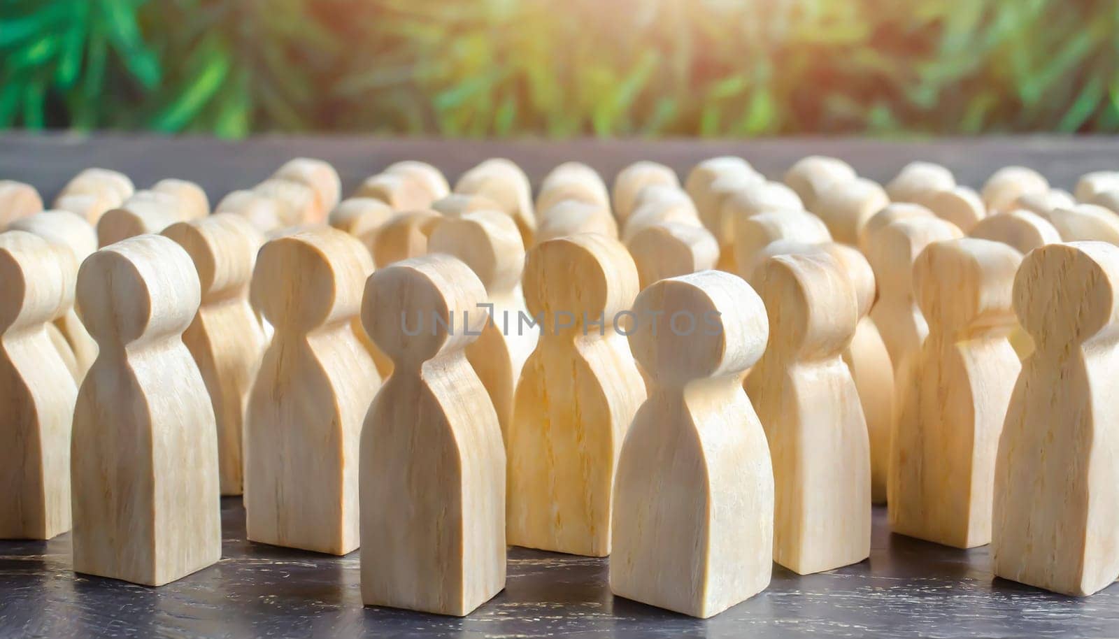 Wooden figures of people are lying on a white background. The search for the second half. Social network. Business. The concept of human resources management. Headhunters. Search for people to work