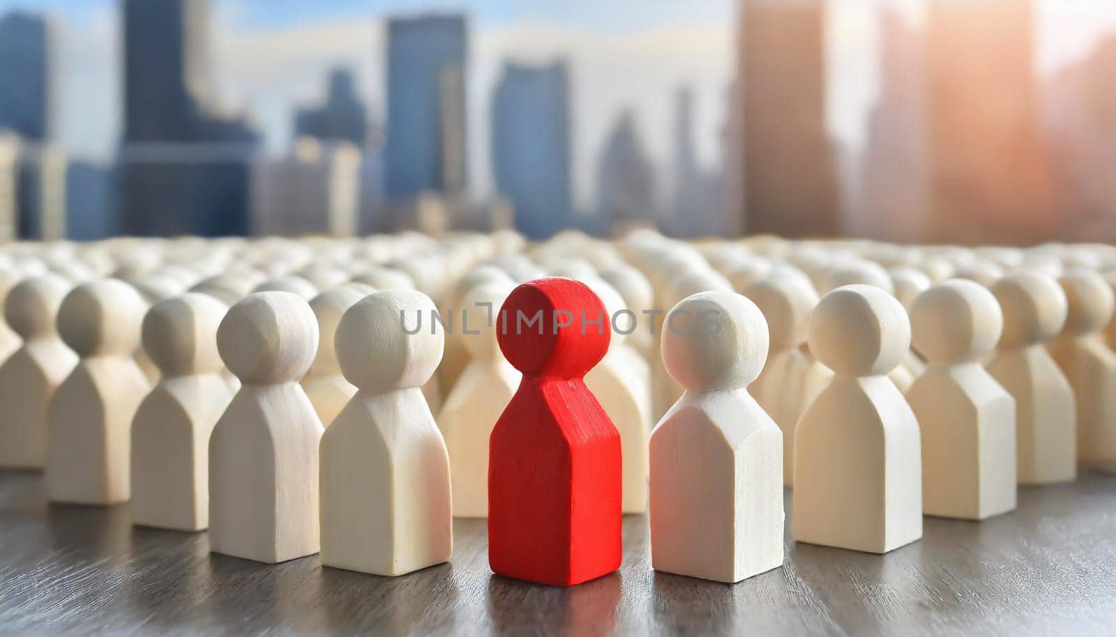 Wooden figures of people are lying on a white background. The search for the second half. Social network. Business. The concept of human resources management. Headhunters. Search for people to work