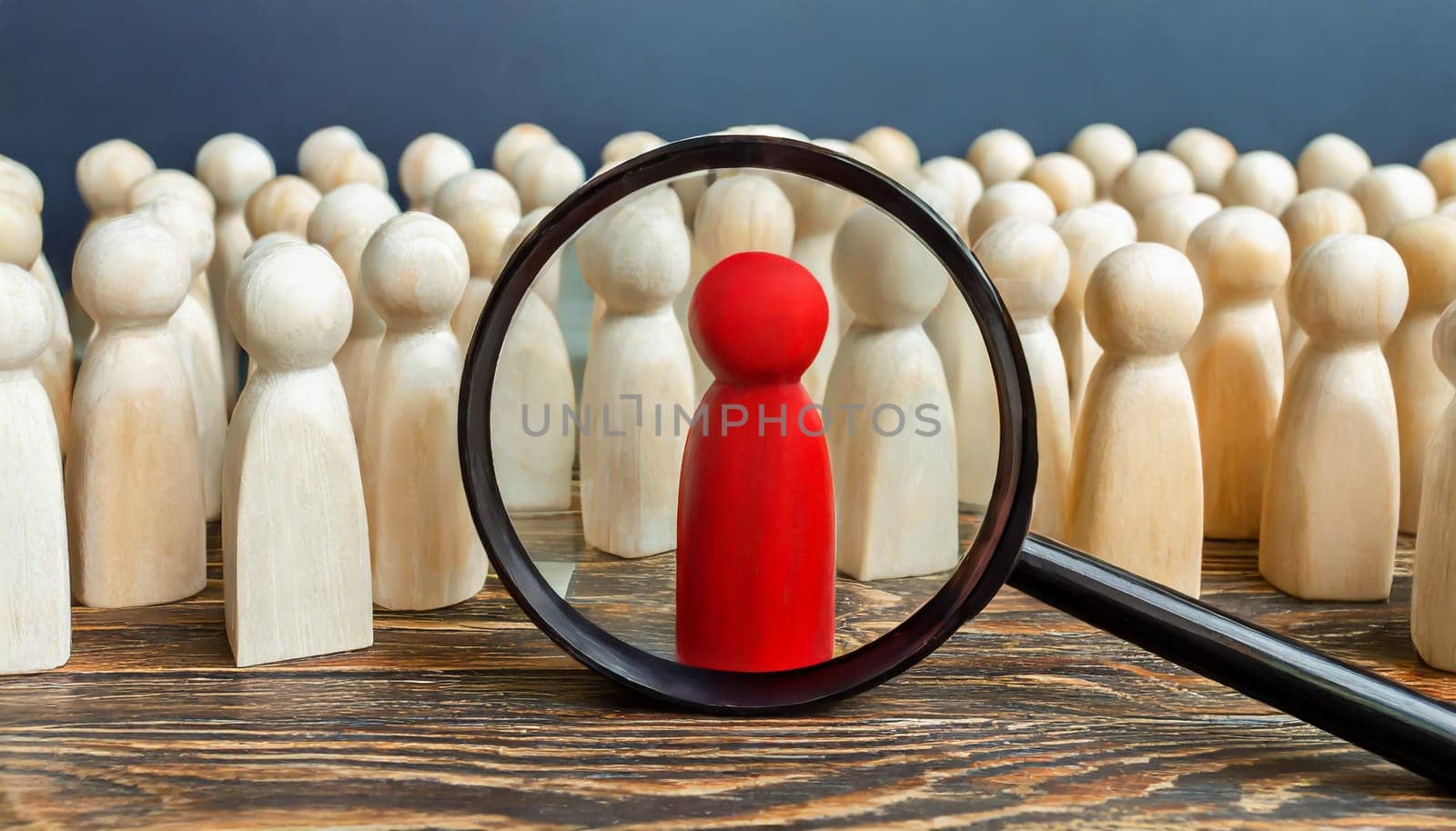 Wooden figures of people are lying on a white background. Social network. Business. The concept of human resources management. Headhunters. Search for people to work. The search for the second half.