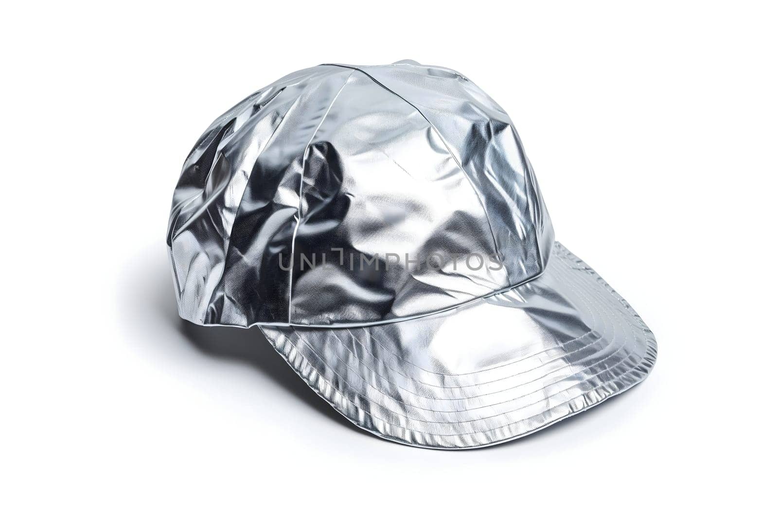 Foil hat on white background. Neural network generated image. Not based on any actual scene or pattern.