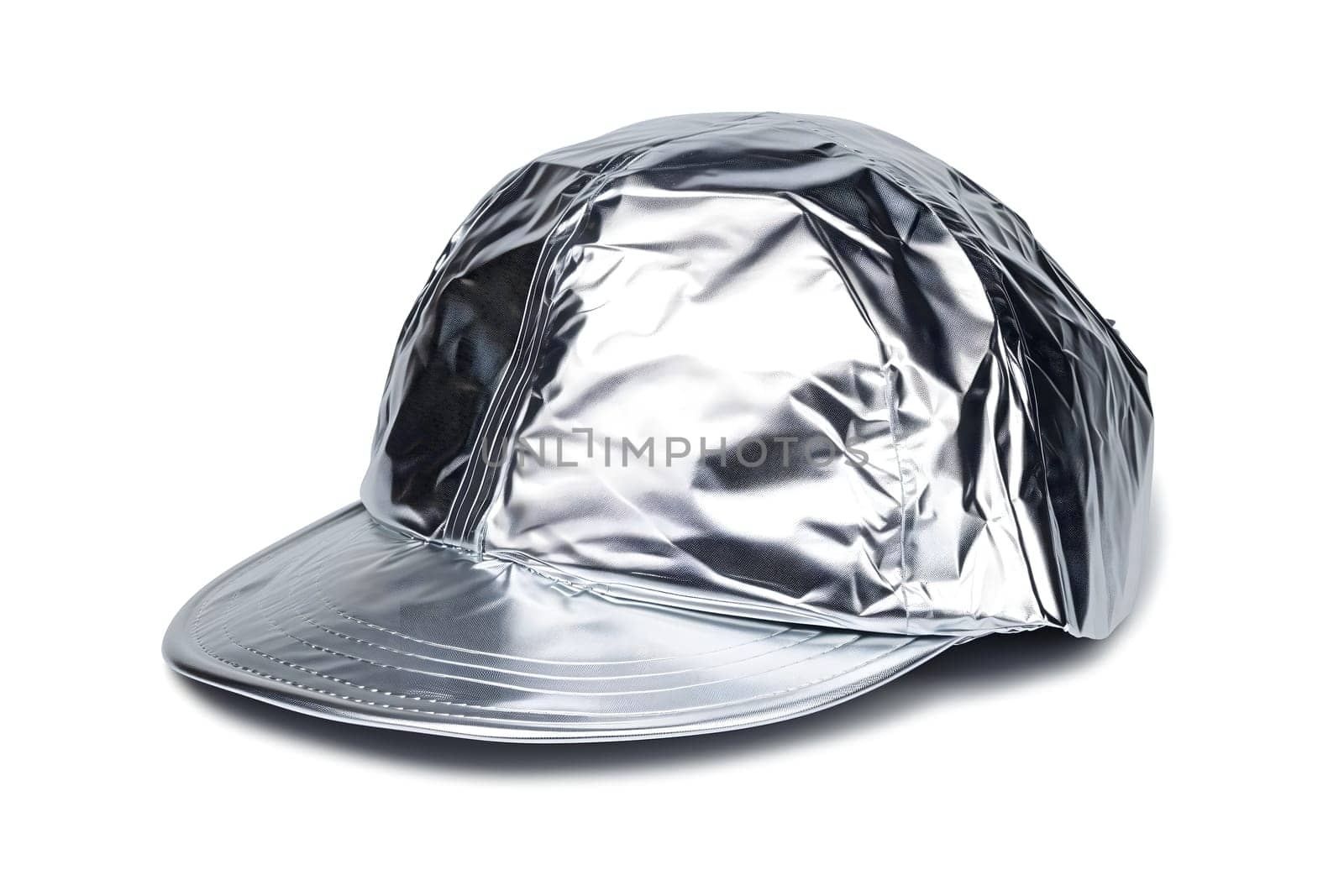 Foil hat on white background. Neural network generated image. Not based on any actual scene or pattern.