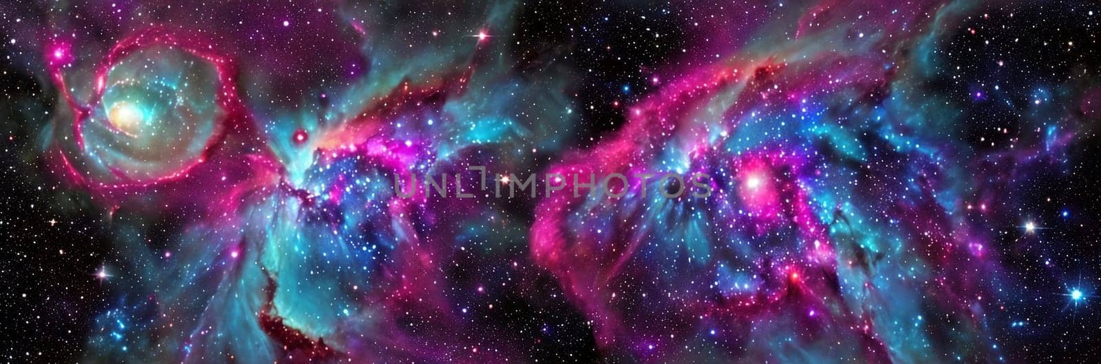 Behold the mesmerizing Cosmic Nebula, a cosmic masterpiece of vibrant colors and swirling gases. It embodies the celestial birthplace of stars, capturing the awe-inspiring beauty of the universe. Generative AI.