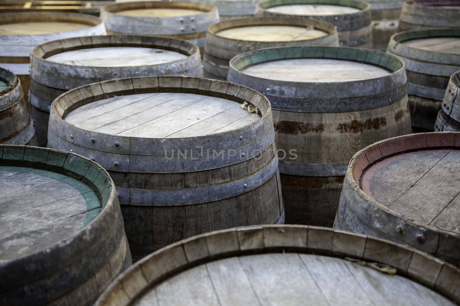 Detail of antique storage for wine and alcoholic beverages