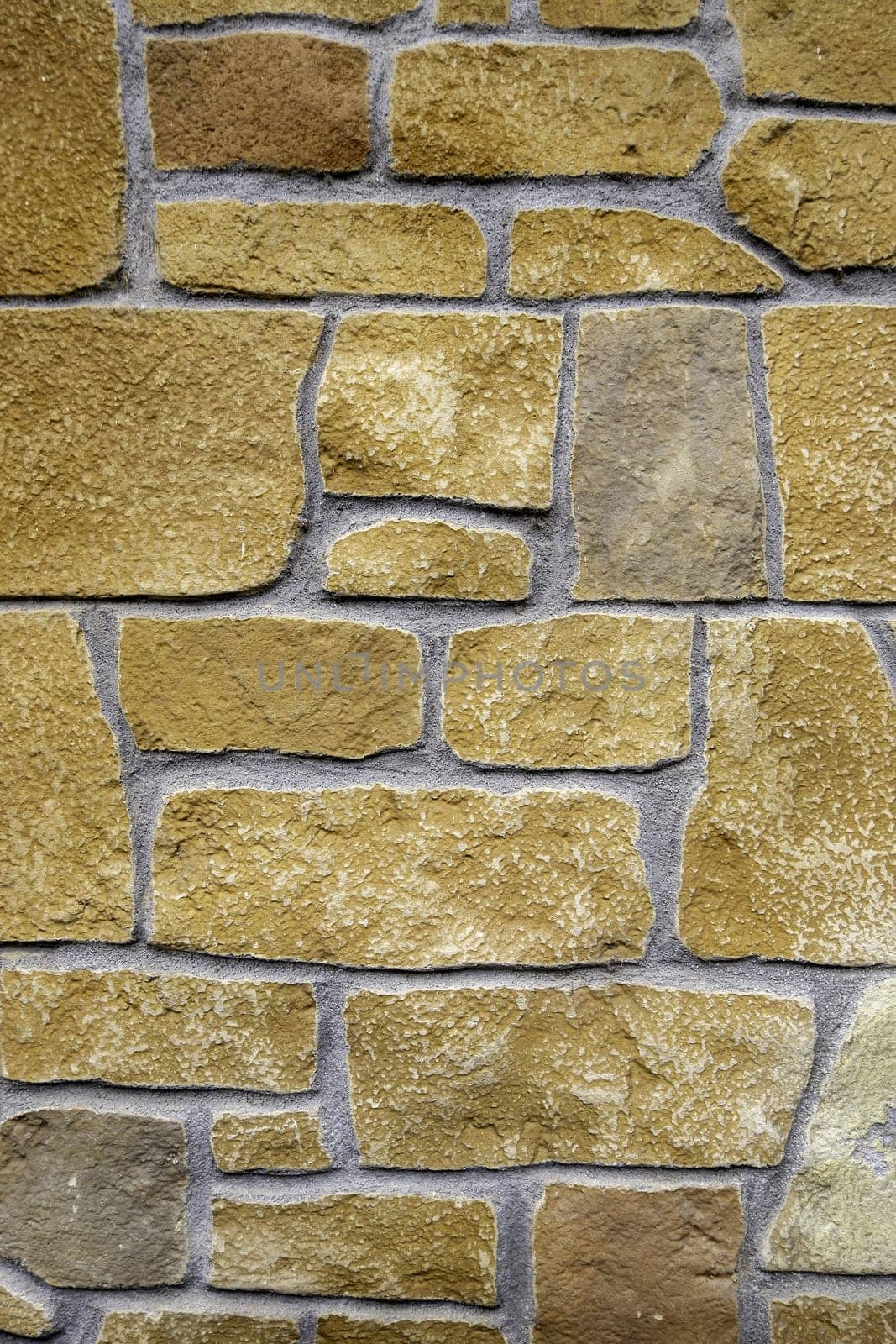 Detail of cladding and decoration on a wall outside