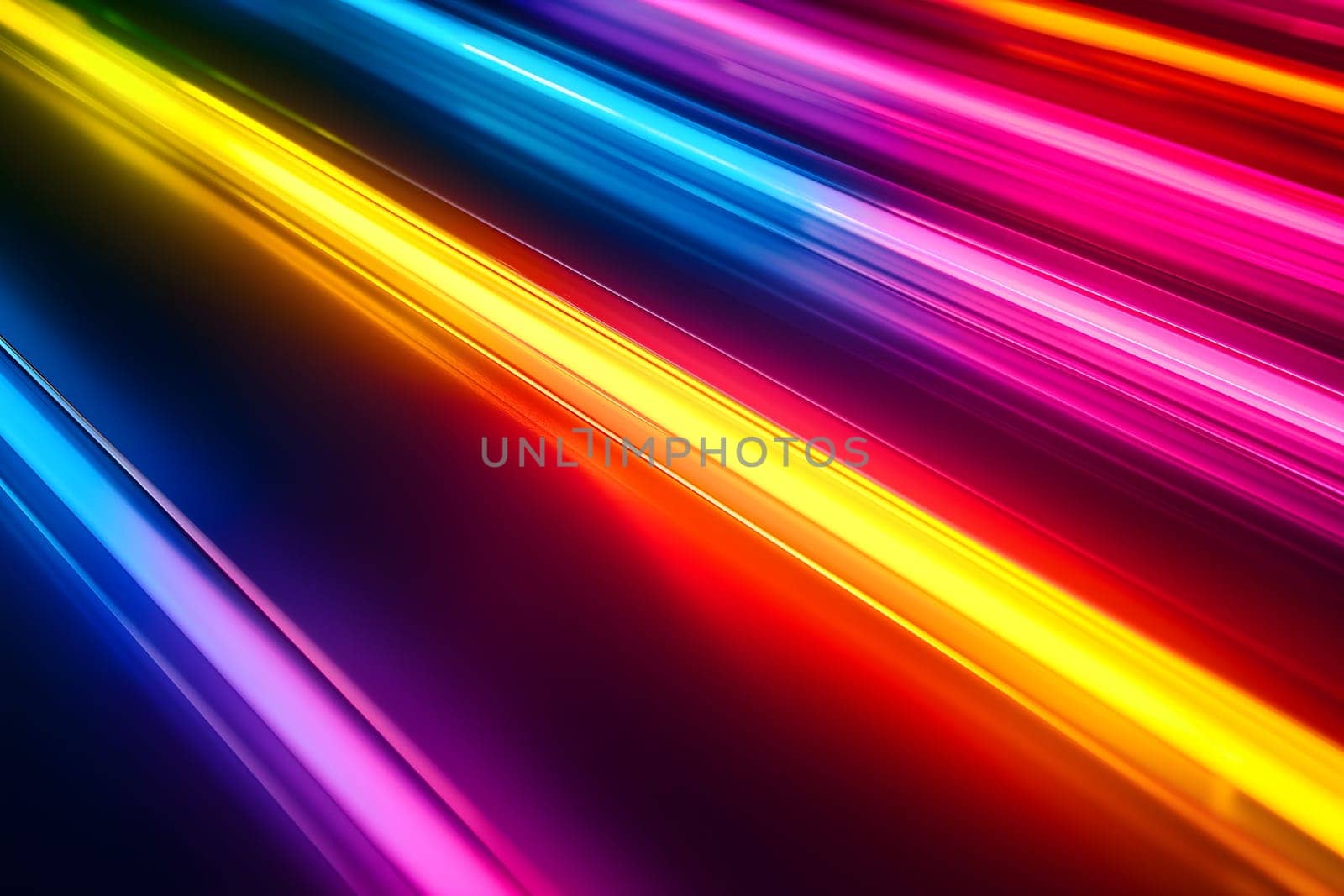 Colorful diagonal rays wallpaper and background. Neural network generated image. Not based on any actual scene or pattern.