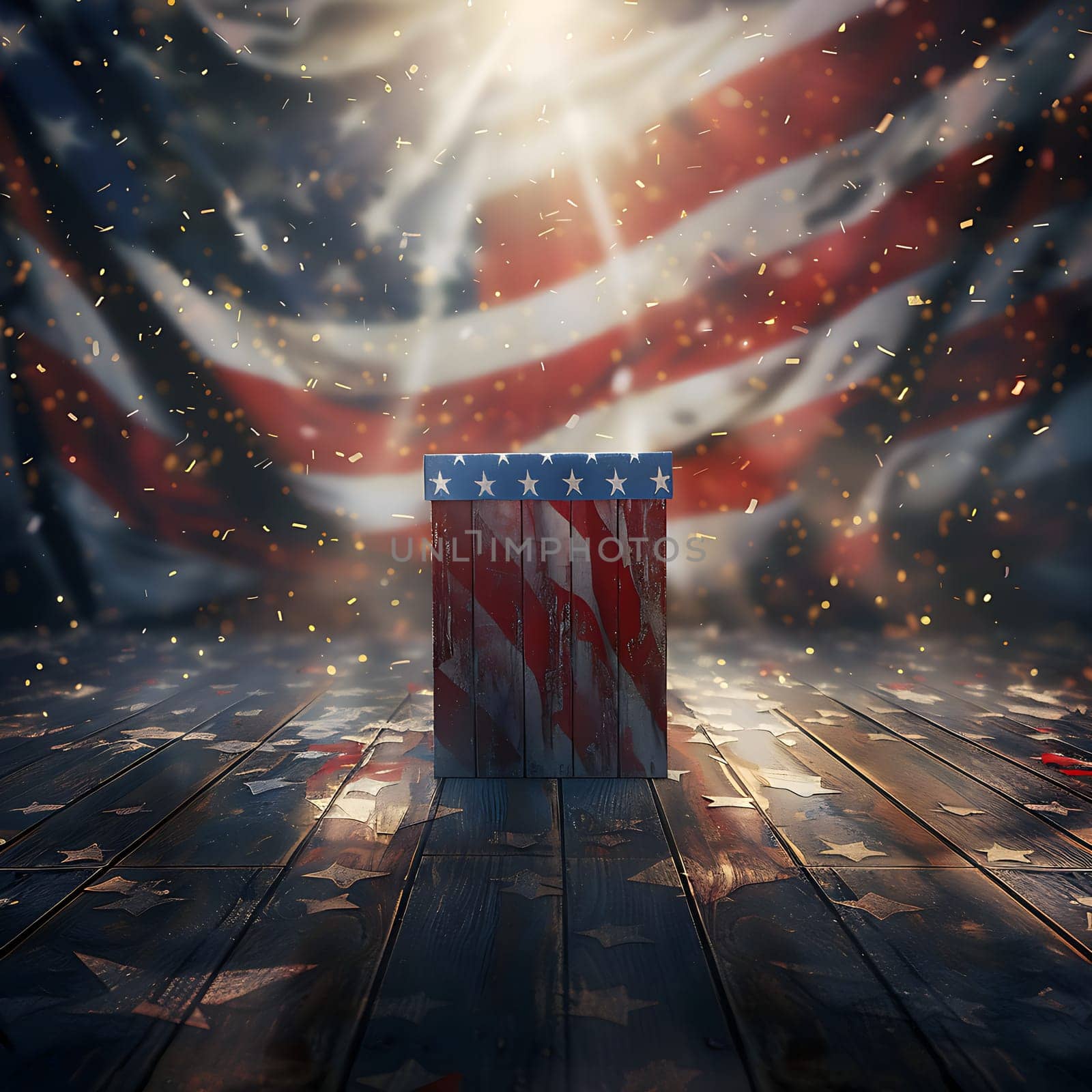 A symbolic photo for the presidential election in the USA generated by artificial intelligence