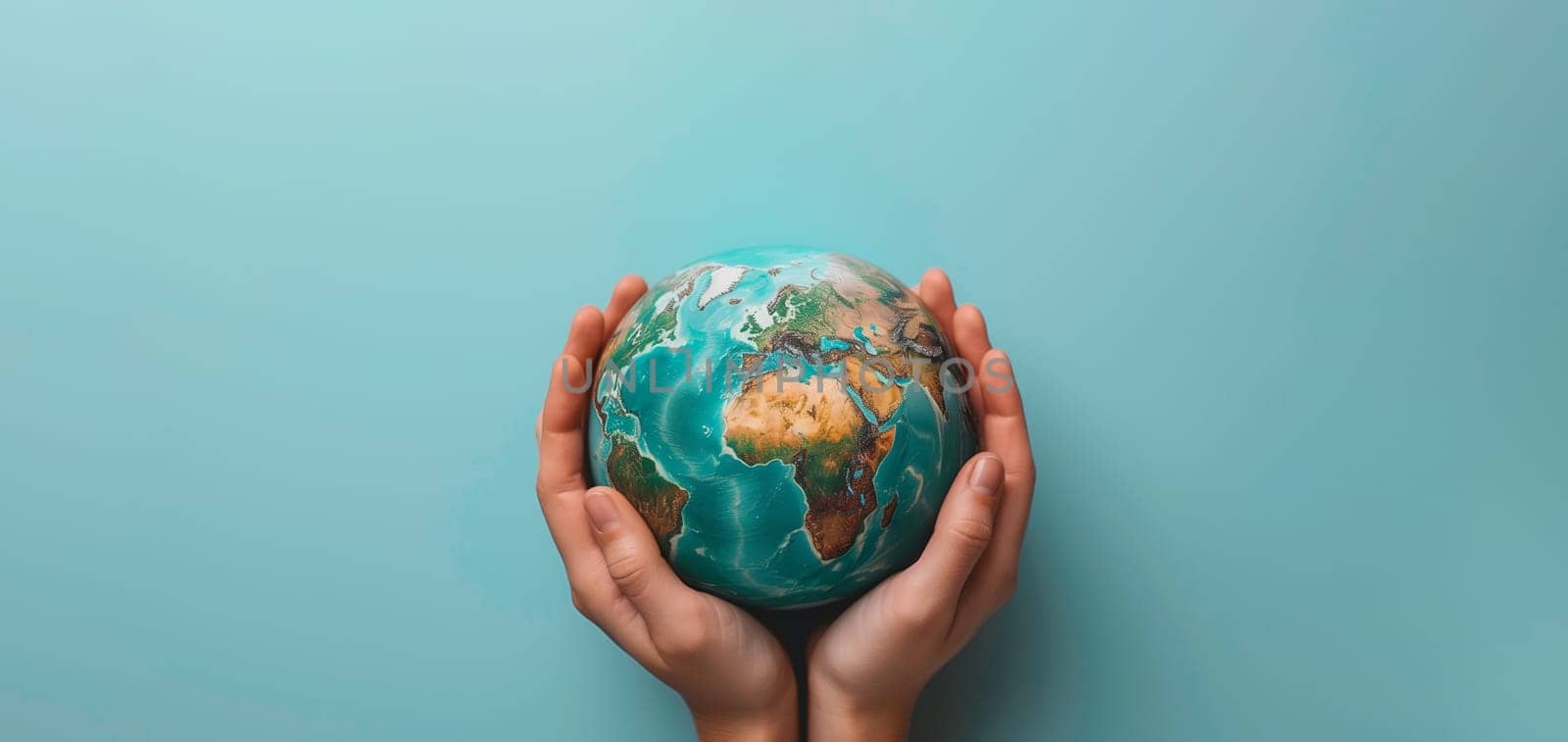 Hand holding planet earth, protect nature, sustainable lifestyle, ecology and environment, global warming and climate change