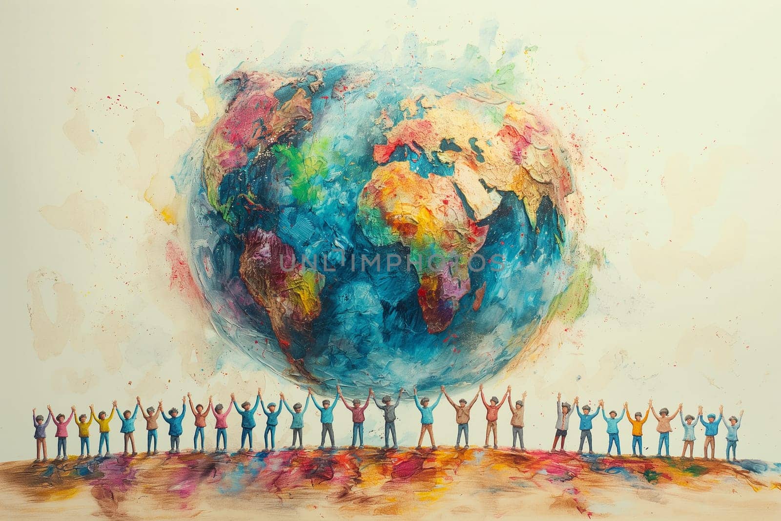 Diversity, equity and inclusion, human rights, fairness and respect, no discrimination and racism, multicultural people with planet earth