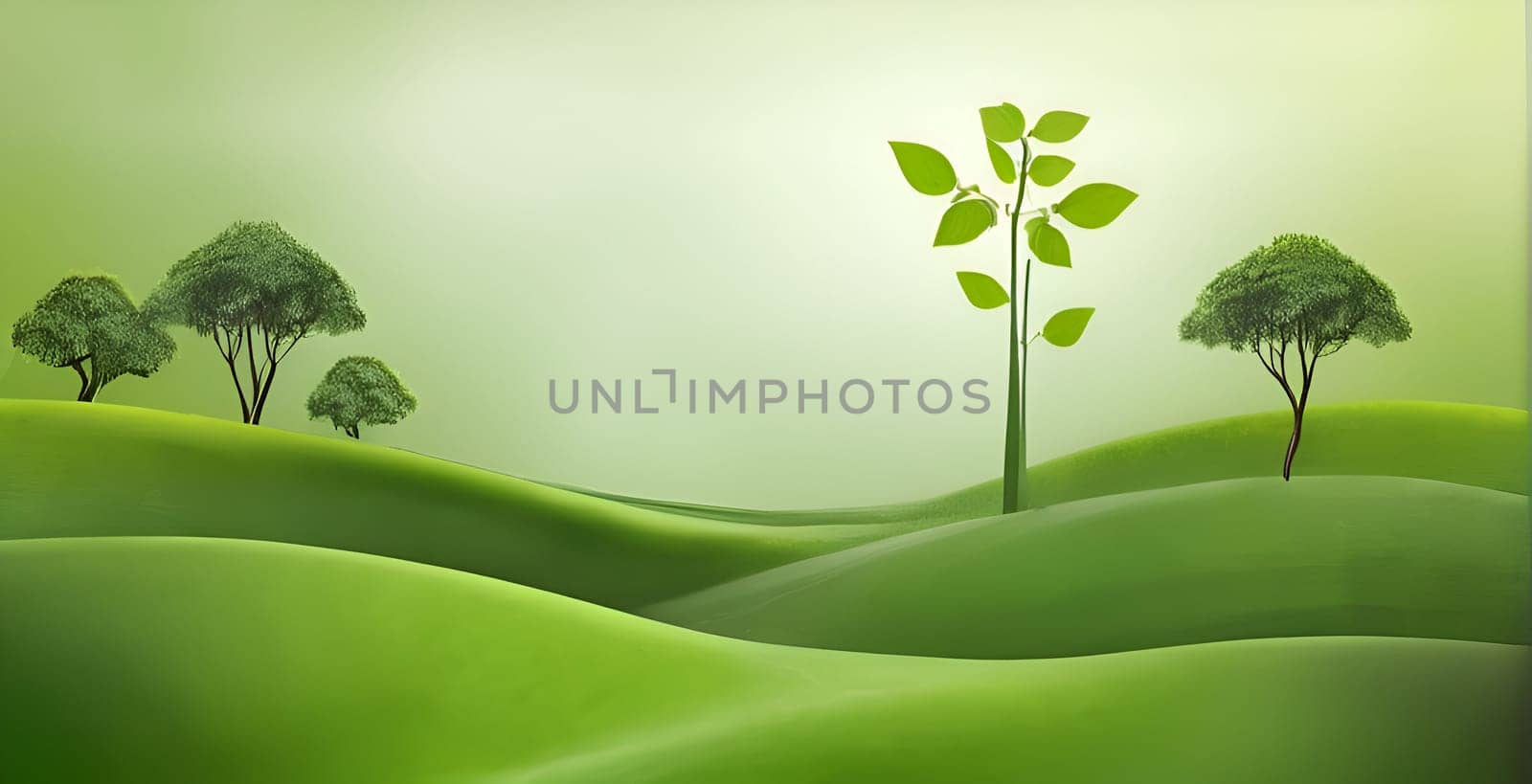 Abstract green ecology conceptual image