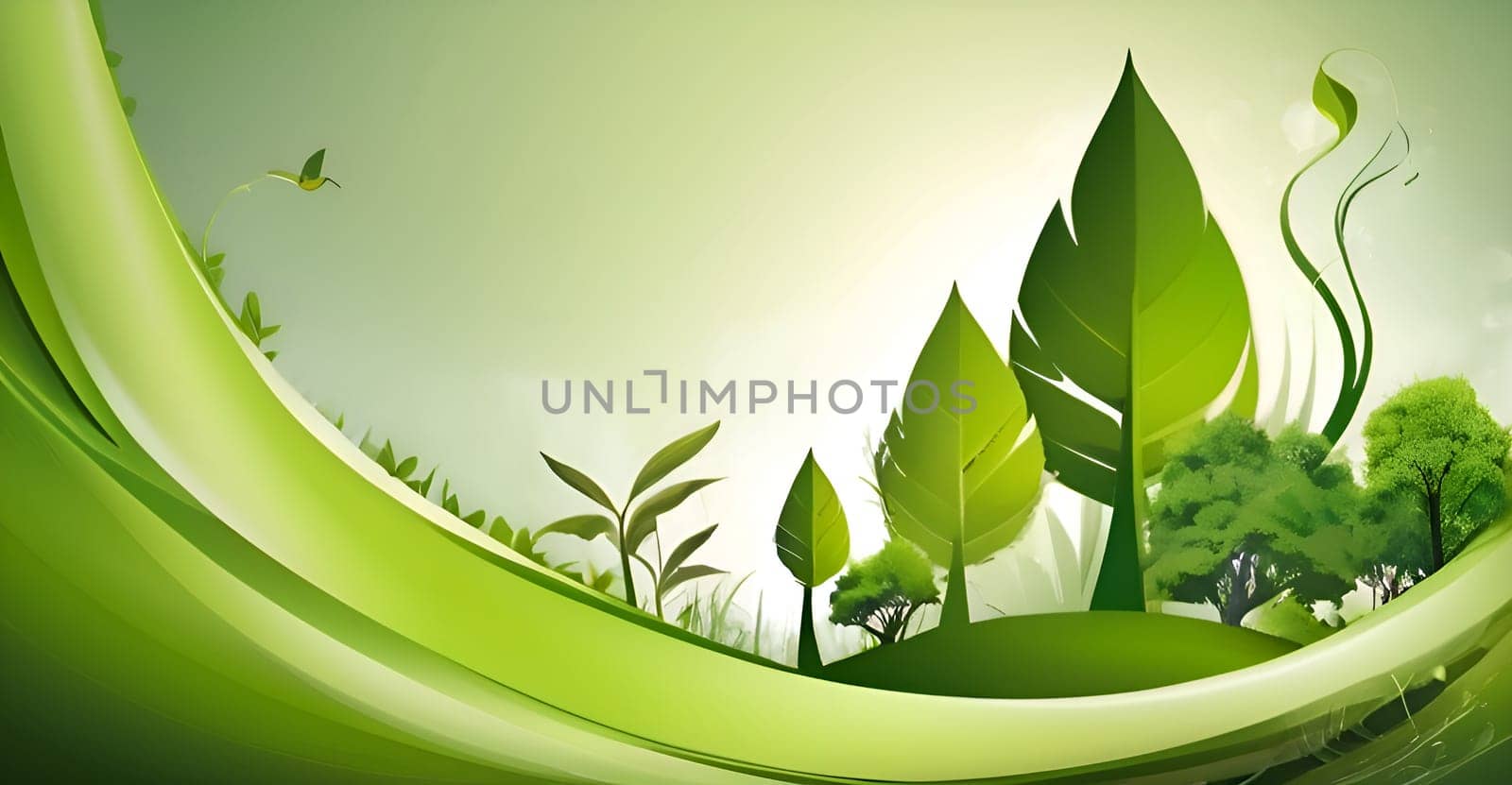 Abstract green ecology conceptual image