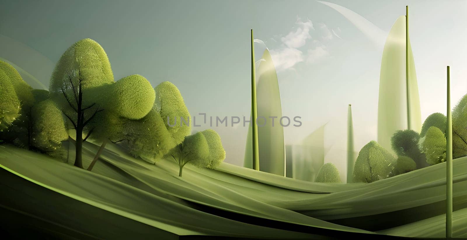 Abstract green ecology conceptual image