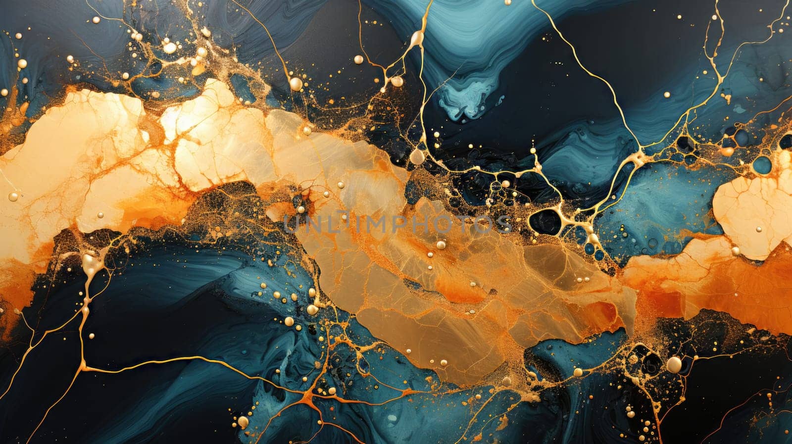 abstract wave ocrean painting background, ai