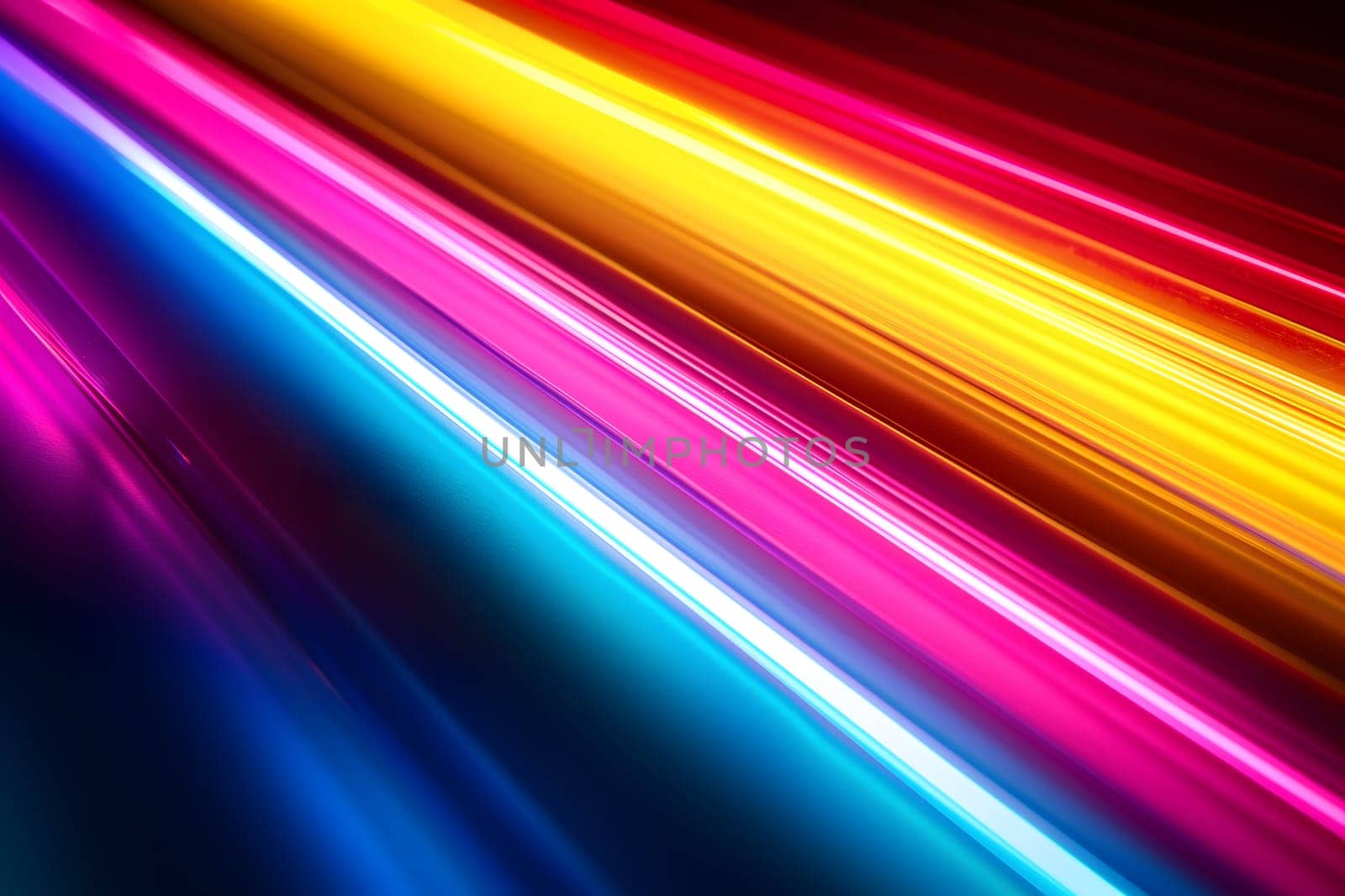 Colorful diagonal rays wallpaper and background. Neural network generated image. Not based on any actual scene or pattern.