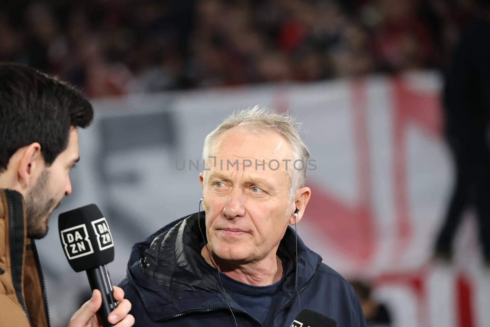 Coach Christian Streich (SC Freiburg) at the match of the 1st FBL: 23-24: 24. Sptg. SC Freiburg - FC Bayern Munich  DFL REGULATIONS PROHIBIT ANY USE OF PHOTOGRAPHS AS IMAGE SEQUENCES AND/OR QUASI-VIDEONann  Photo: Joachim Hahne/johapress