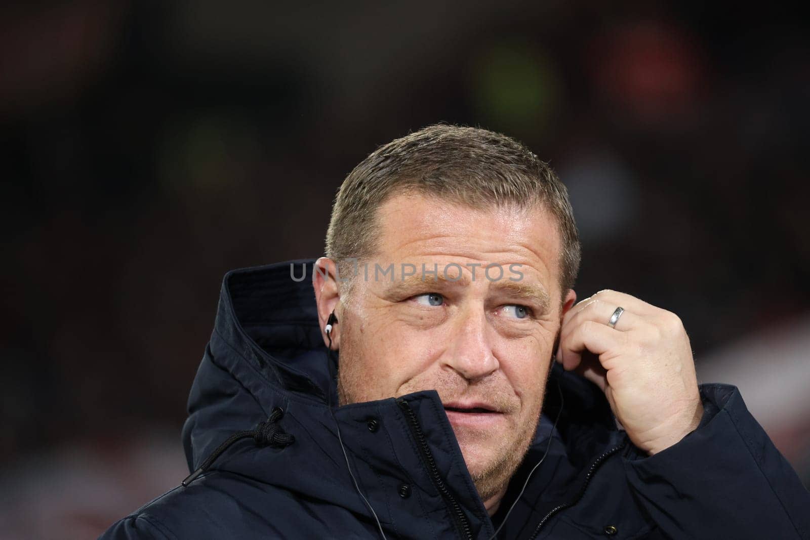 Max Eberl (Sporting Director FC Bayern Munich) at the match of the 1st FBL: 23-24: 24. Sptg. SC Freiburg - FC Bayern Munich  DFL REGULATIONS PROHIBIT ANY USE OF PHOTOGRAPHS AS IMAGE SEQUENCES AND/OR QUASI-VIDEONann  Photo: Joachim Hahne/johapress