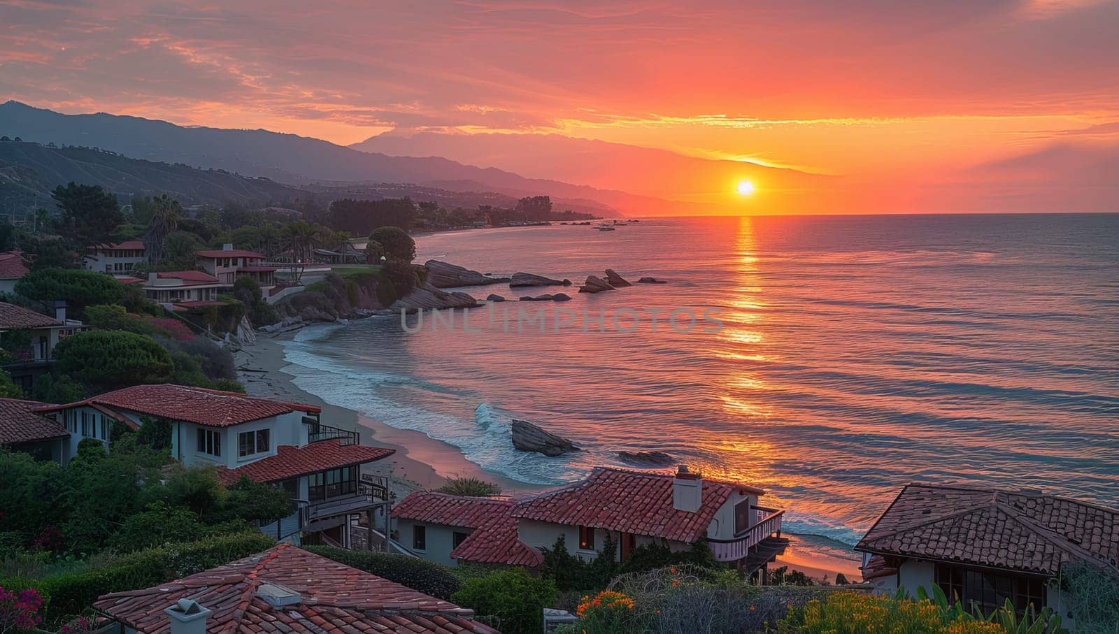 Beautiful sunset over the sea