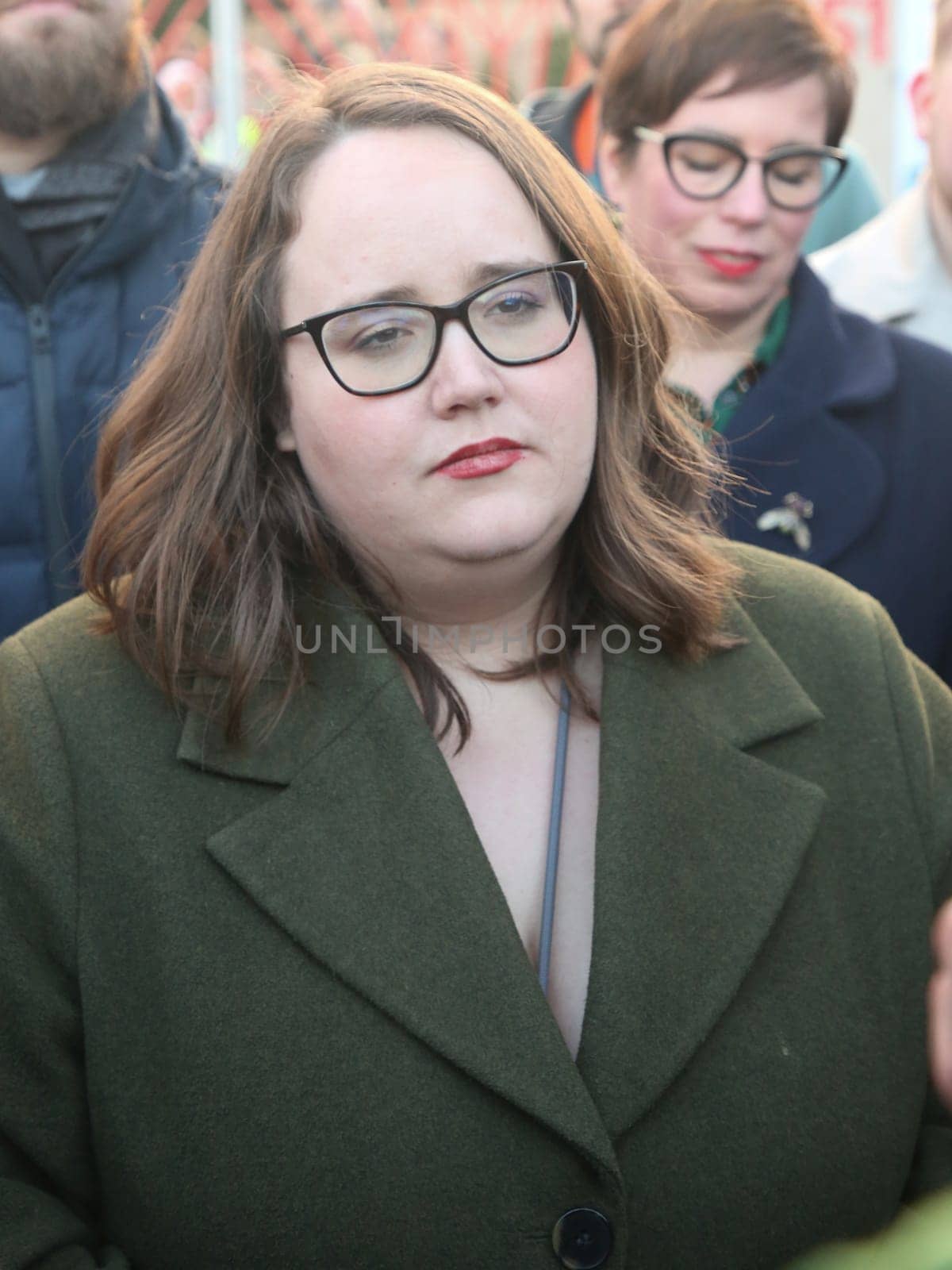 Grünen Parteichefin Ricarda Lang am 24.02.2024 in Magdeburg