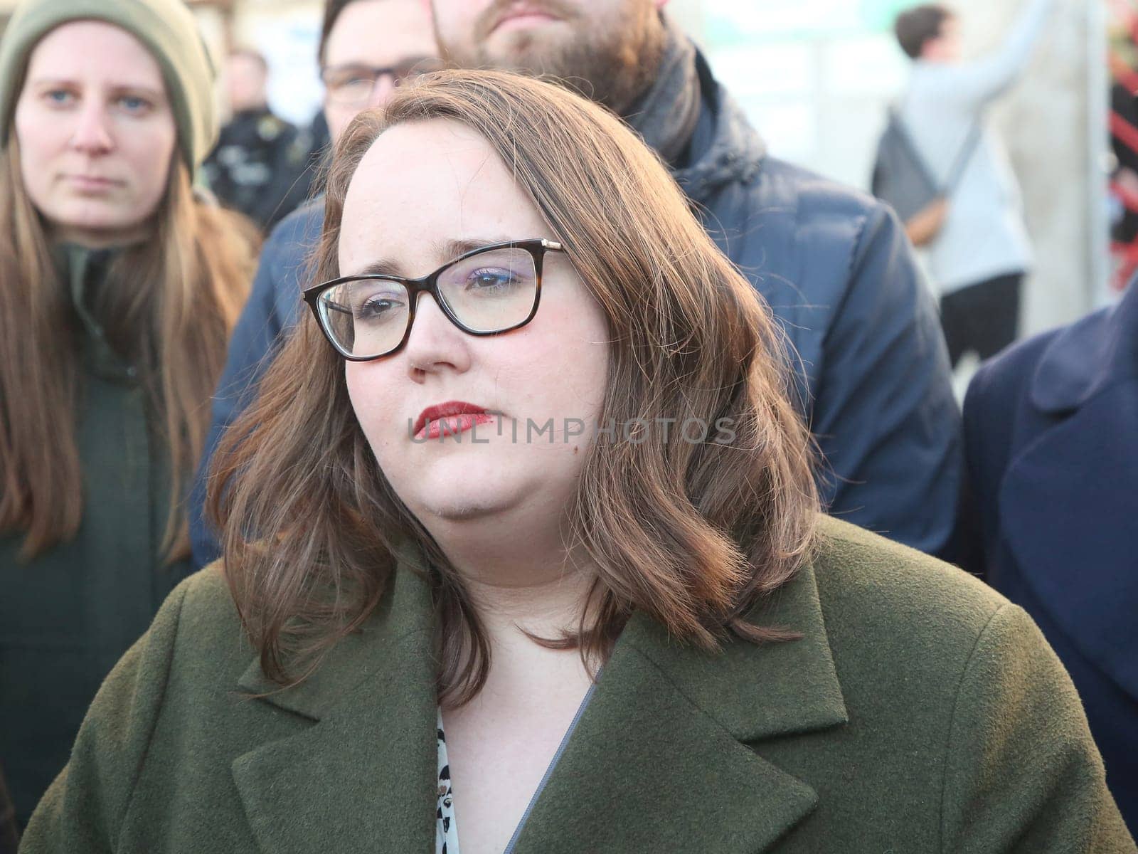 Grünen Parteichefin Ricarda Lang am 24.02.2024 in Magdeburg