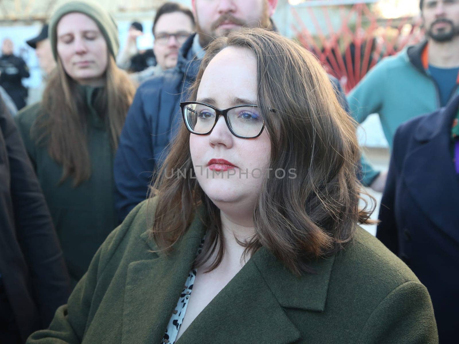 Grünen Parteichefin Ricarda Lang am 24.02.2024 in Magdeburg