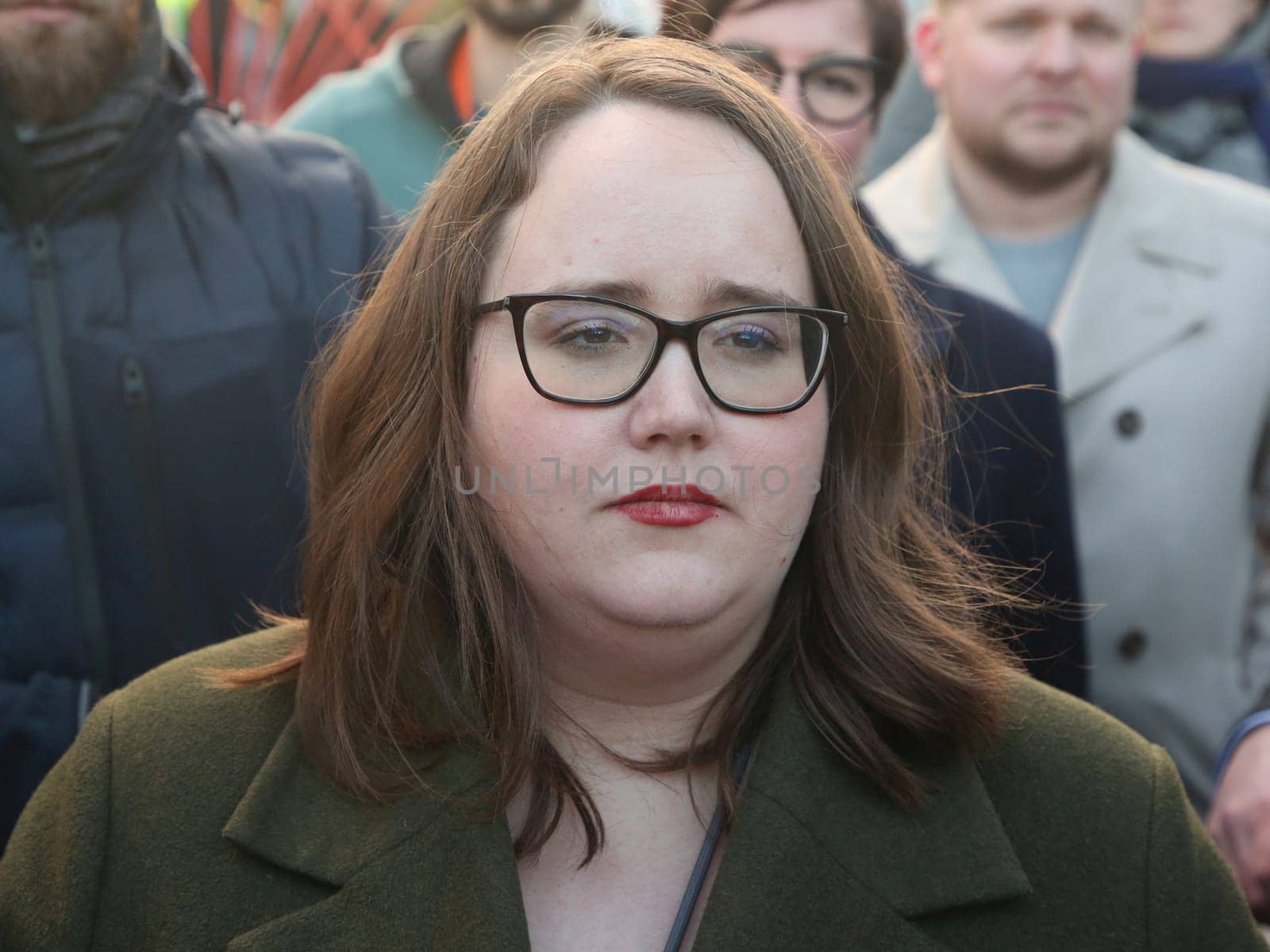 Grünen Parteichefin Ricarda Lang am 24.02.2024 in Magdeburg