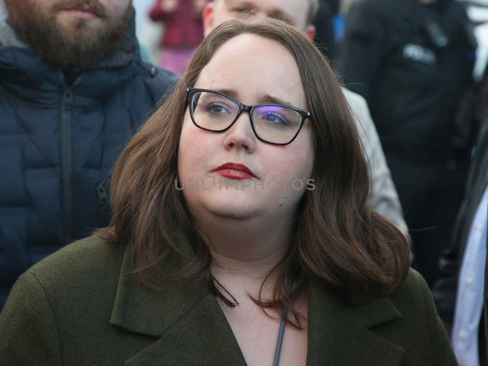 Grünen Parteichefin Ricarda Lang am 24.02.2024 in Magdeburg