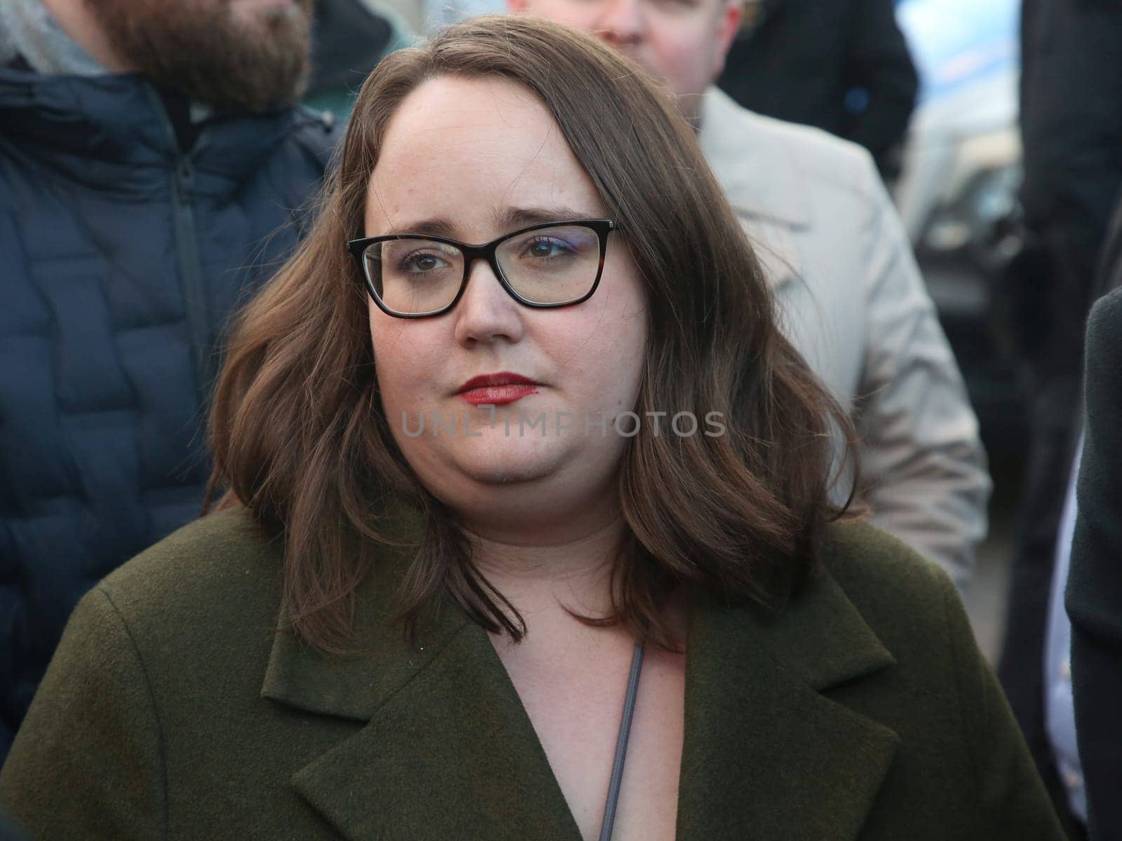 Grünen Parteichefin Ricarda Lang am 24.02.2024 in Magdeburg