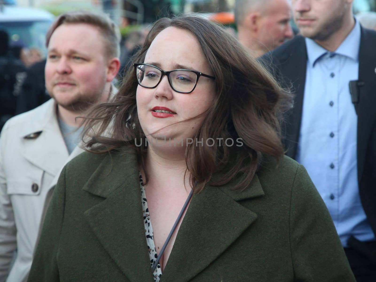 Grünen Parteichefin Ricarda Lang am 24.02.2024 in Magdeburg