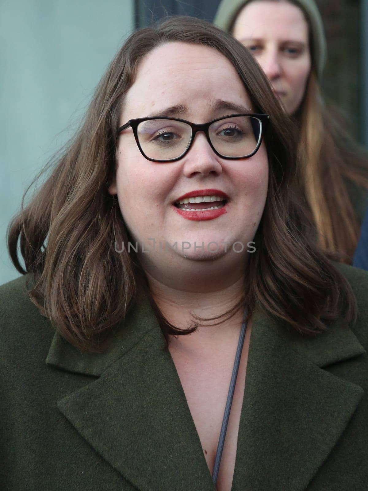 Grünen Parteichefin Ricarda Lang am 24.02.2024 in Magdeburg