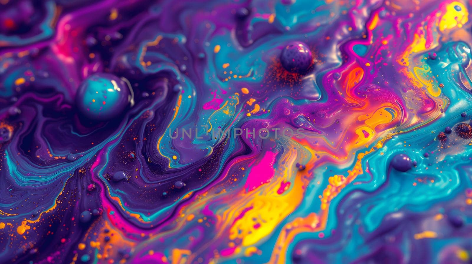 Saturated colorful mad abstract background, random different shapes and objects, hallucinations of ancient shaman after mushroom overdose. Neural network generated image. Not based on any actual scene or pattern.