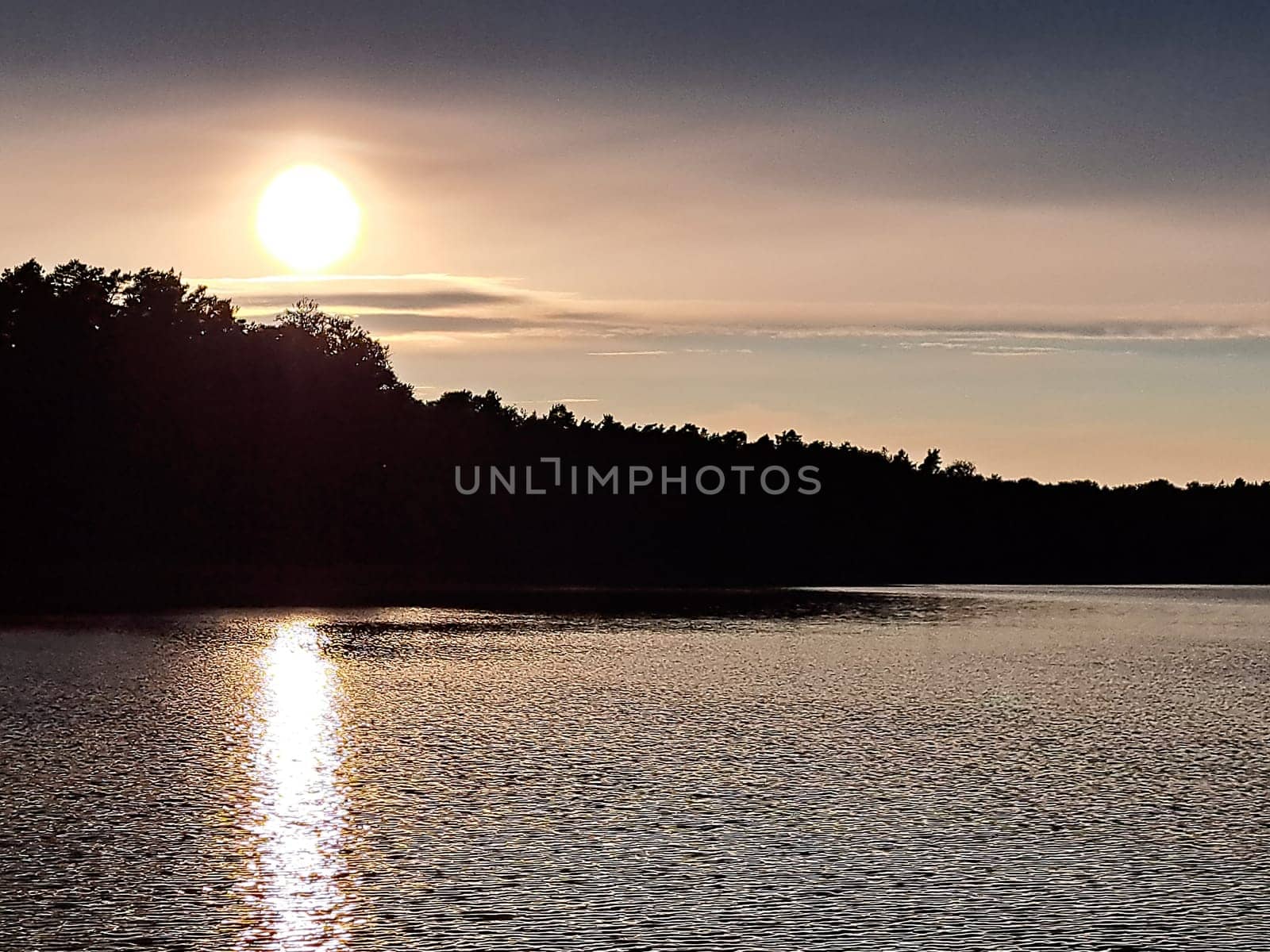 Sonnenuntergang am Grienericksee, Brandenburg, Deutschland, Rheinsberg