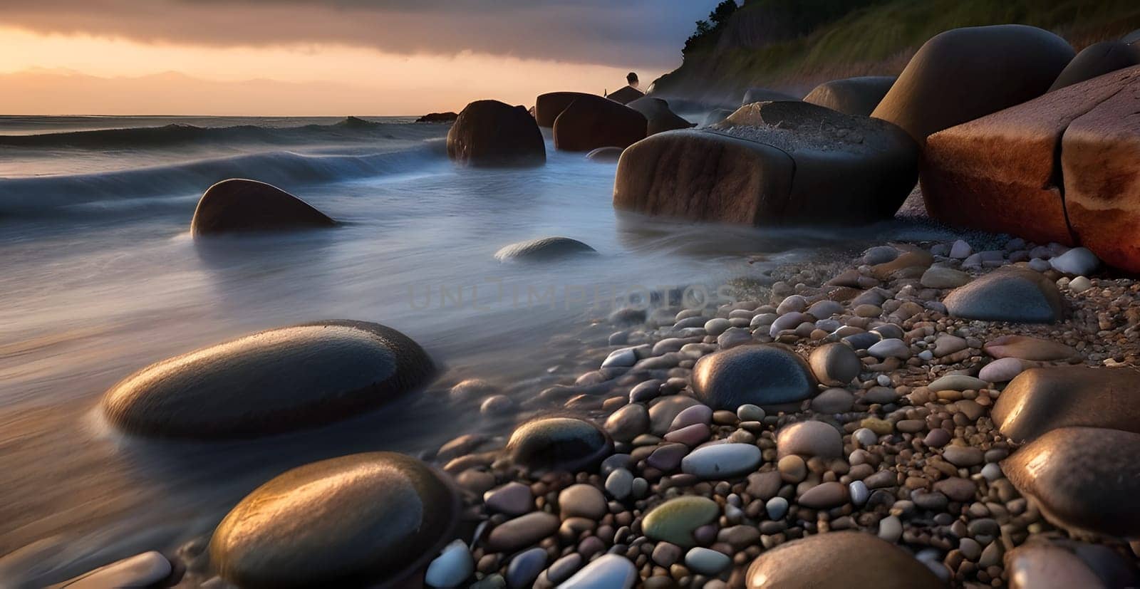View of the beautiful sea rocks or stones